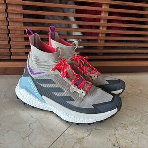 Adidas Terrex Free Hiker 2.0 Mid-Cut Trail Hikers With Knit Collar